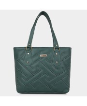 Lucky Charm                         Women's Dark Green Polyurethane Tote Bag