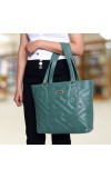 Lucky Charm                         Women's Dark Green Polyurethane Tote Bag