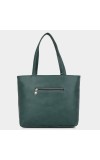 Lucky Charm                         Women's Dark Green Polyurethane Tote Bag