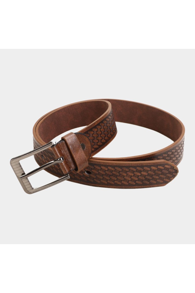 Black Tie                         Men's Tan Polyurethane Casual Belt