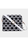 Lucky Charm Women's Black & White Polyurethane Sling Bag Lucky Charm Women's Black & White Polyurethane Sling Bag