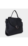 Lucky Charm                         Women's Black Polyurethane Hand Bag
