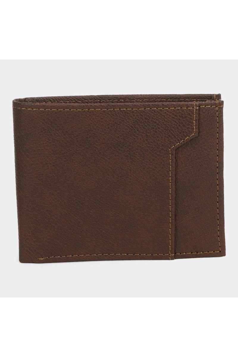 Black Tie                         Men's Brown Polyurethane Wallet