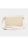 Lucky Charm Women's White Polyurethane Sling Bag Lucky Charm Women's White Polyurethane Sling Bag