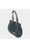 Lucky Charm Women's Teal Blue Polyurethane Tote Bag Lucky Charm Women's Teal Blue Polyurethane Tote Bag