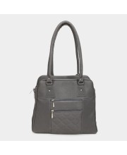 Lucky Charm                         Women's Grey Polyurethane Tote Bag