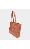 Lucky Charm                         Women's Tan Polyurethane Tote Bag