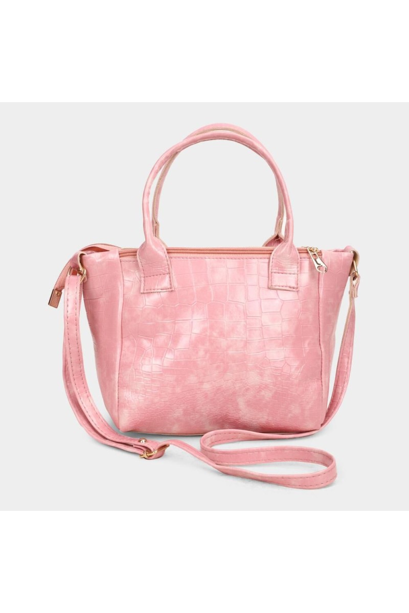 Lucky Charm                         Women's Pink Polyurethane Sling Bag