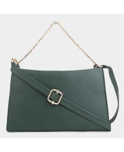 Lucky Charm                         Women's Green Polyurethane Sling Bag