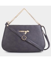 Lucky Charm                         Women's Grey Polyurethane Sling Bag