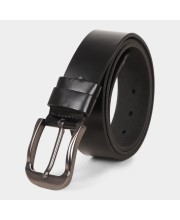 Black Tie                         Men's Black Polyurethane Formal Belt