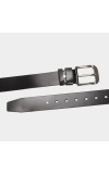 Black Tie                         Men's Black Polyurethane Formal Belt
