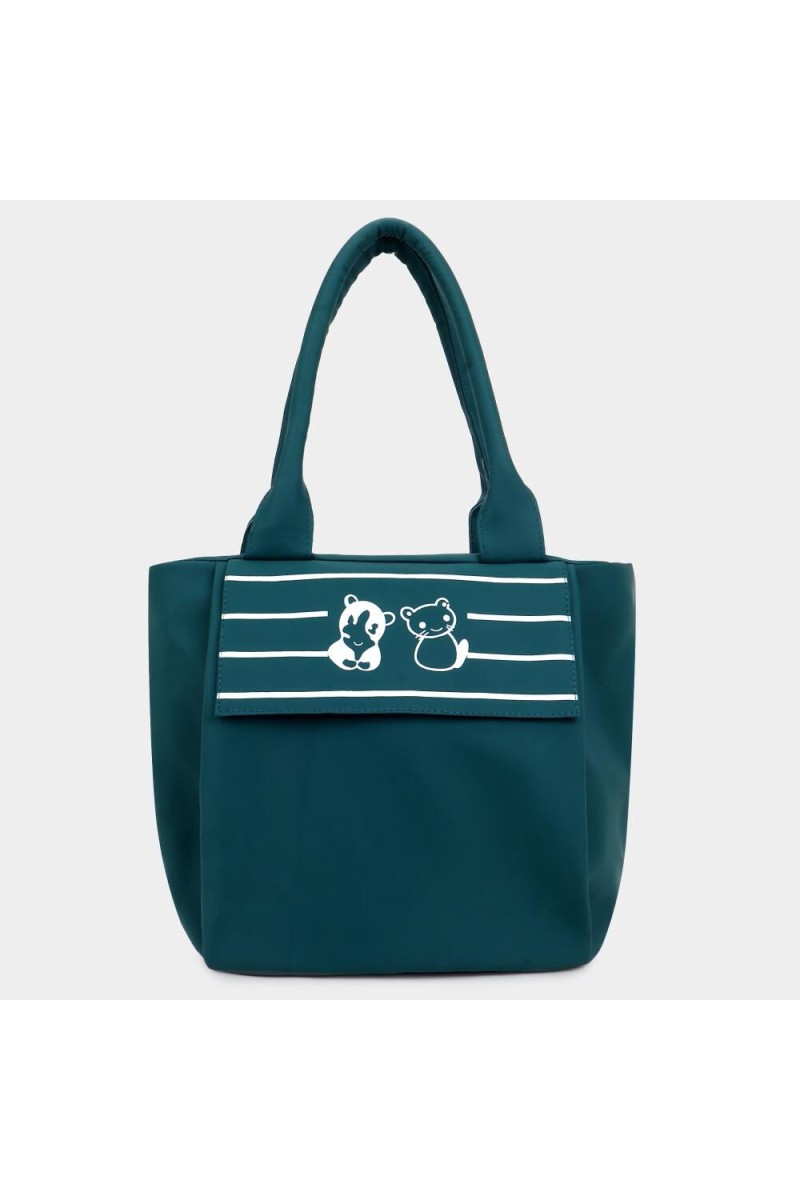Lucky Charm                         Women's Green Polyurethane Tote Bag