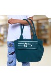 Lucky Charm Women's Green Polyurethane Tote Bag Lucky Charm Women's Green Polyurethane Tote Bag