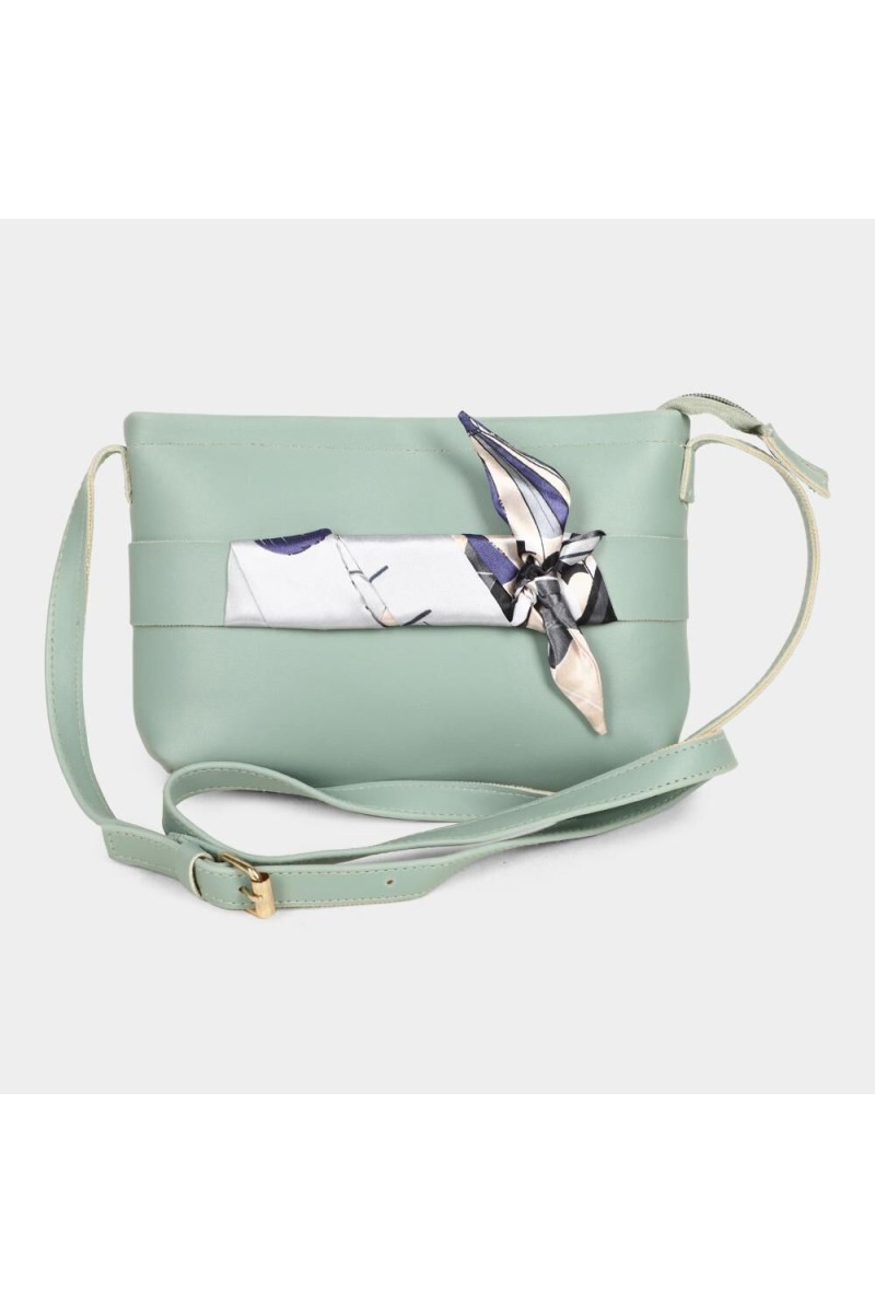 Lucky Charm                         Women's Light Blue Polyurethane Sling Bag