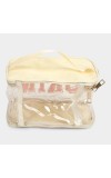 Lucky Charm                         Women's Beige Polyurethane Makeup Bag