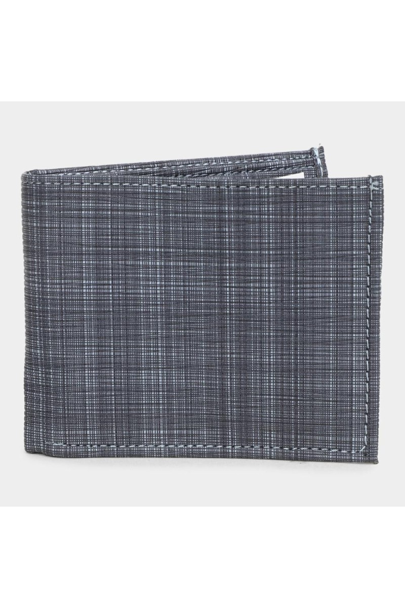 Black Tie                         Men's Blue Polyurethane Wallet