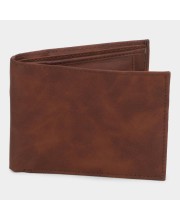 Black Tie                         Men's Brown Polyurethane Wallet