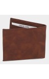Black Tie                         Men's Brown Polyurethane Wallet