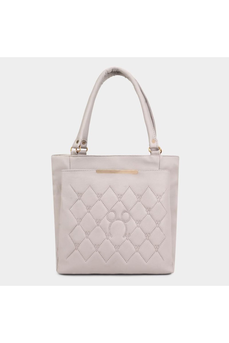 Lucky Charm                         Women's Grey Polyurethane Hand Bag