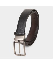 Black Tie                         Men's Black Polyurethane Formal Belt