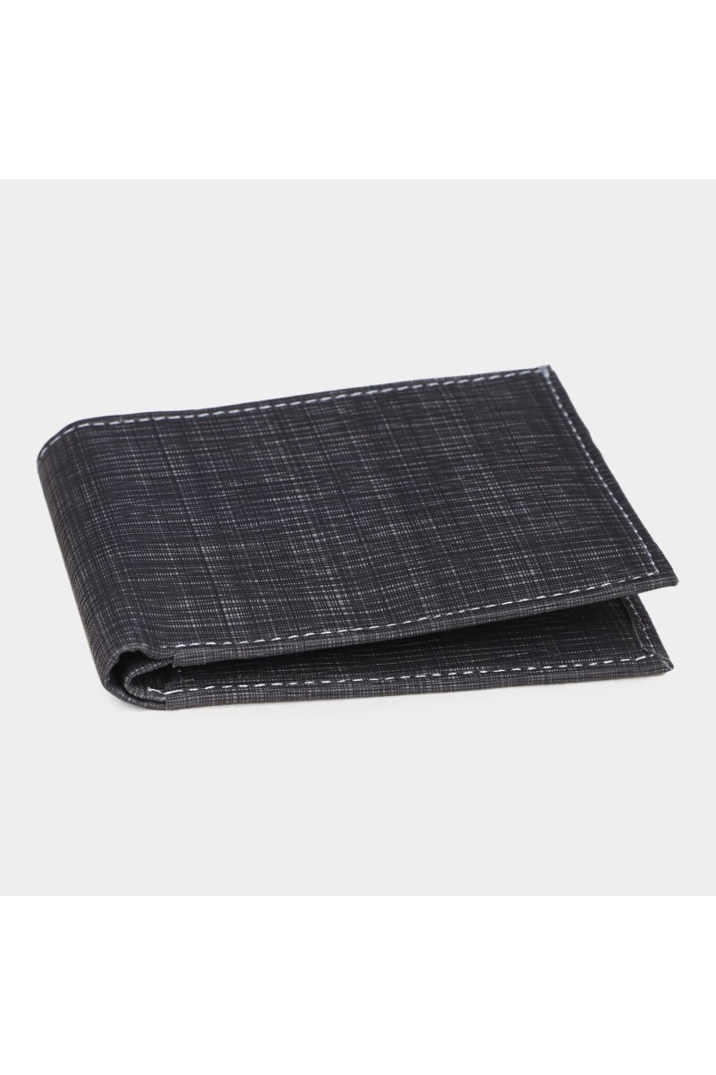 Black Tie                         Men's Charcoal Polyurethane Wallet
