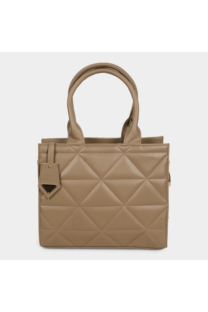Lucky Charm                         Women's Beige Polyurethane Tote Bag