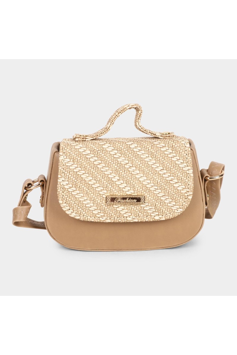 Lucky Charm                         Women's Beige Polyurethane Sling Bag