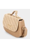 Lucky Charm                         Women's Beige Polyurethane Sling Bag