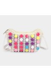Lucky Charm Women's White Polyurethane Sling Bag Lucky Charm Women's White Polyurethane Sling Bag