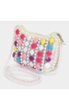 Lucky Charm Women's White Polyurethane Sling Bag Lucky Charm Women's White Polyurethane Sling Bag