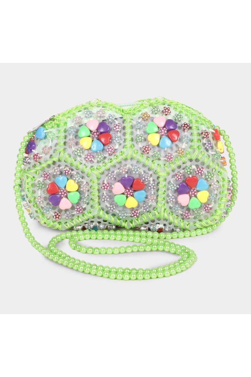 Lucky Charm                         Women's Green Polyurethane Sling Bag