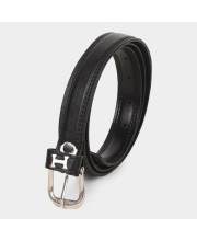 Lucky Charm                         Women's Black Polyurethane Belt