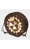 Lucky Charm Women's Brown Coconut Shell Sling Bag Lucky Charm Women's Brown Coconut Shell Sling Bag