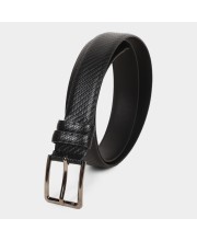Black Tie                         Men's Black Polyurethane Formal Belt