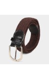 Black Tie                         Men's Brown Canvas Casual Belt
