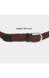 Black Tie                         Men's Brown Canvas Casual Belt