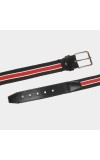 Black Tie                         Men's Black Canvas Casual Belt