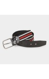 Black Tie                         Men's Black Canvas Casual Belt