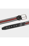 Black Tie                         Men's Black Canvas Casual Belt