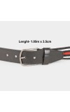 Black Tie                         Men's Black Canvas Casual Belt