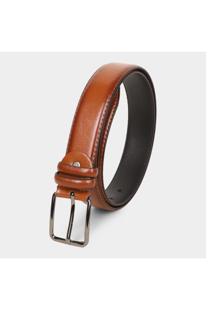 Black Tie                         Men's Tan Polyurethane Casual Belt