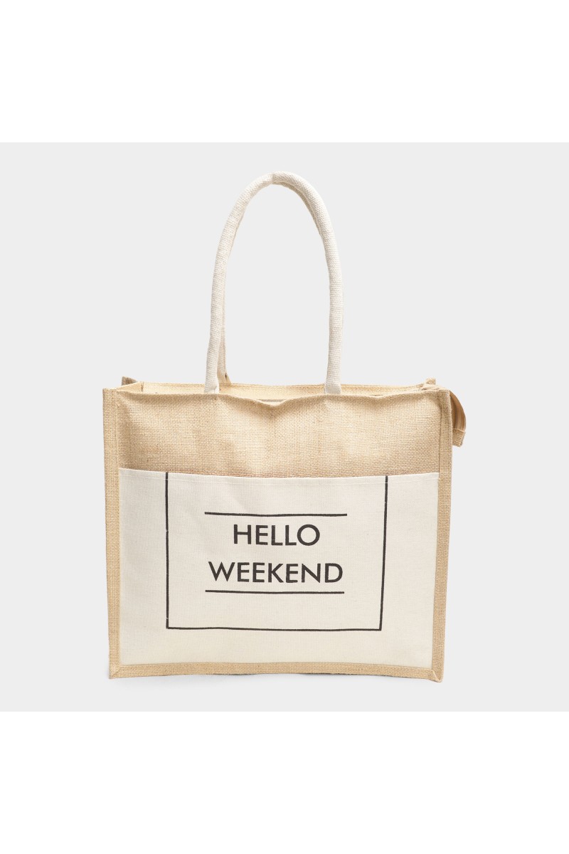 Brink                         Women's Beige Jute Tote Bag