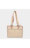 Lucky Charm                         Women's Beige Polyurethane Tote Bag