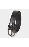 Black Tie                         Men's Black Polyurethane Casual Belt