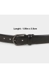 Black Tie                         Men's Black Polyurethane Casual Belt