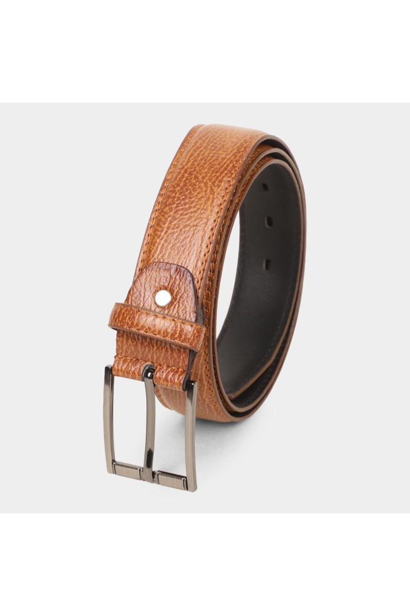 Black Tie                         Men's Tan Polyurethane Casual Belt