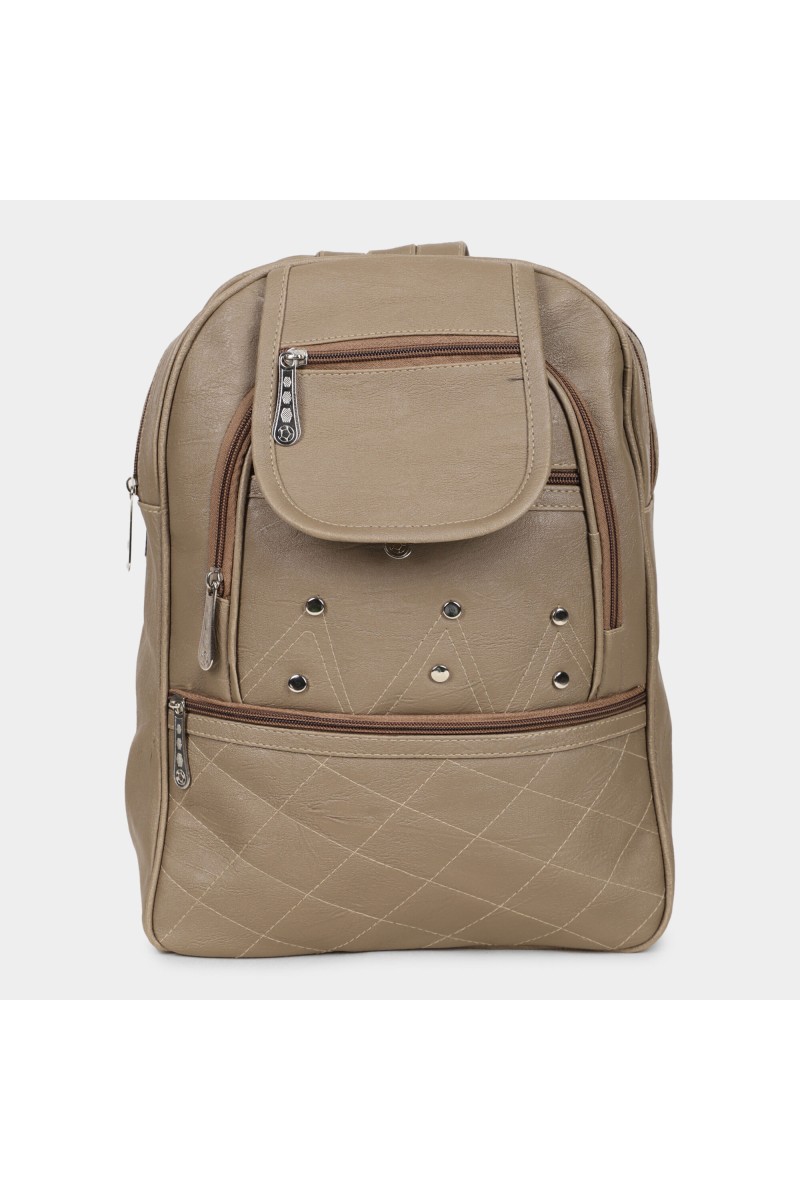 Brink                         Women's Beige Polyurethane Backpack