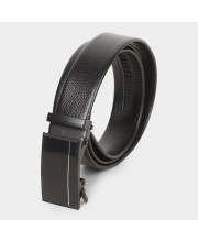 Black Tie                         Men's Black Polyurethane Formal Belt