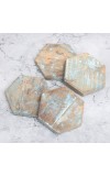 Hexagon Shaped Wooden Coasters for Home Decor - Pack of 4